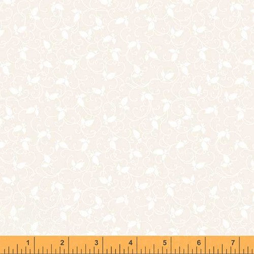 Leaves French Vanilla Fabric Yardage