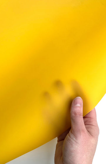 Yellow Jelly Vinyl 18" x 53" - clear vinyl for auditioning quilt designs