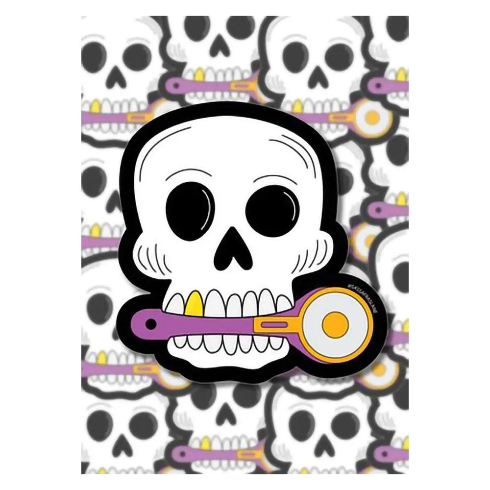 Skull with Rotary Cutter Stickers