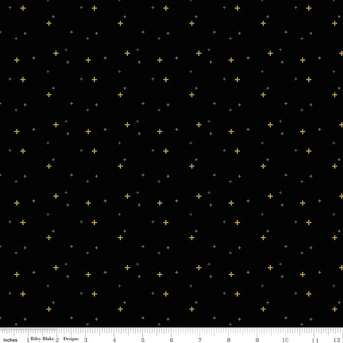 Sparkler Black Metallic Fabric Yardage