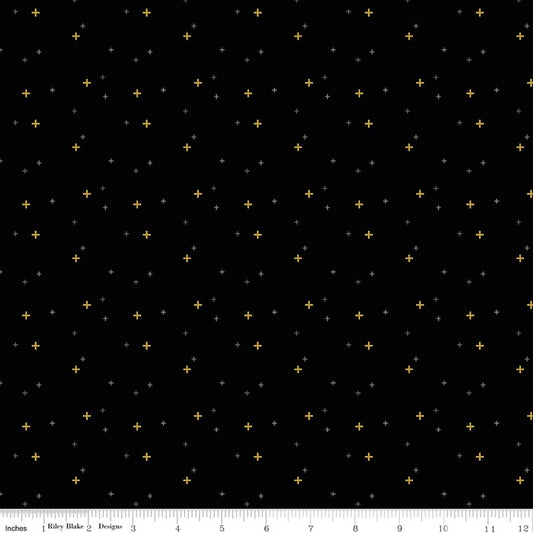 Sparkler Black Metallic Fabric Yardage