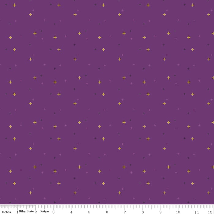 Sparkler Metallic Eggplant Fabric Yardage