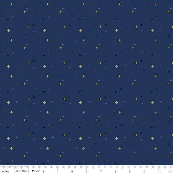 Sparkler Metallic Navy Fabric Yardage