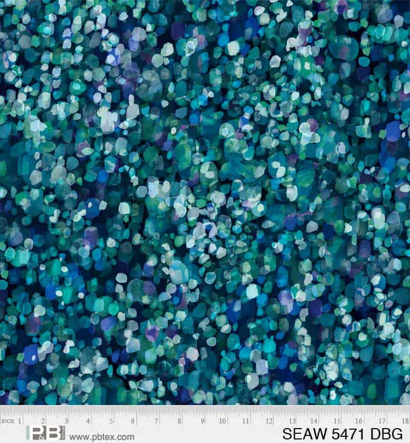 Sea Glass Dark Blue Green 108" Wide Quilt Backing Fabric Product Photo