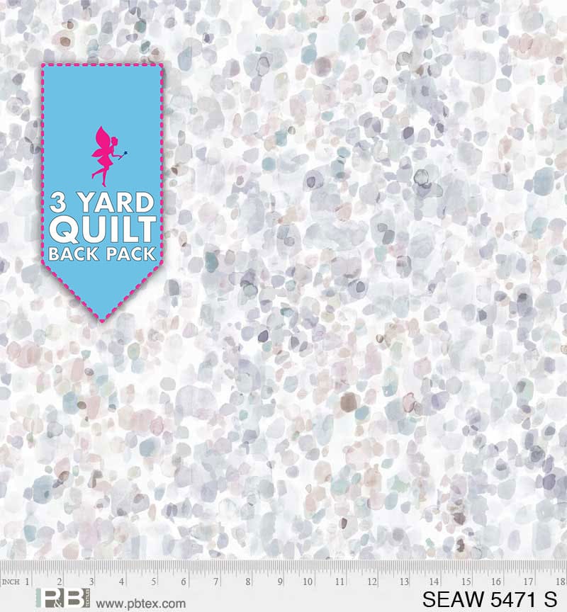 Sea Glass Light Grey 108" Wide Quilt Backing Fabric 3 Yard Quilt Fabric Back Pack