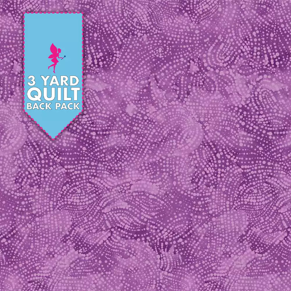 Serenity Amethyst 108" Wide 3 Yard Quilt Fabric Back Pack