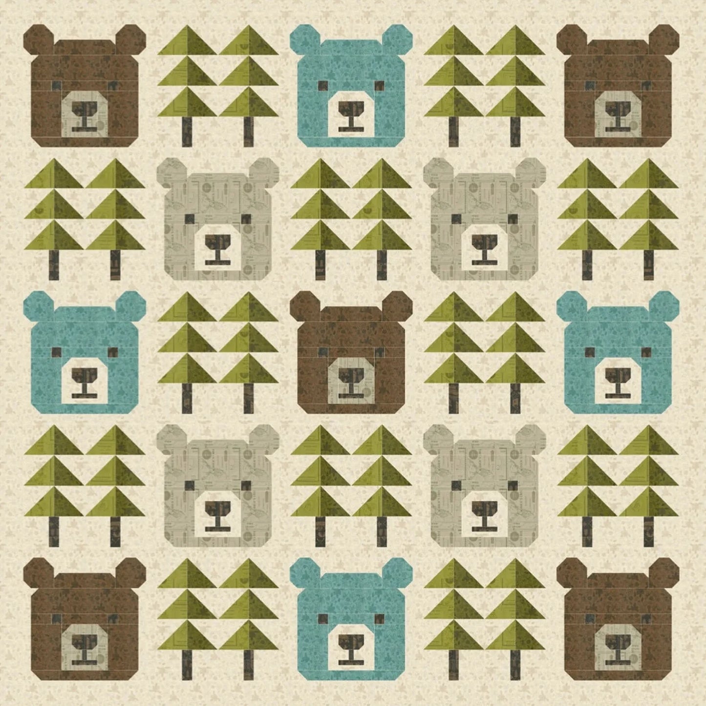 Big Bear Forest Quilt Pattern