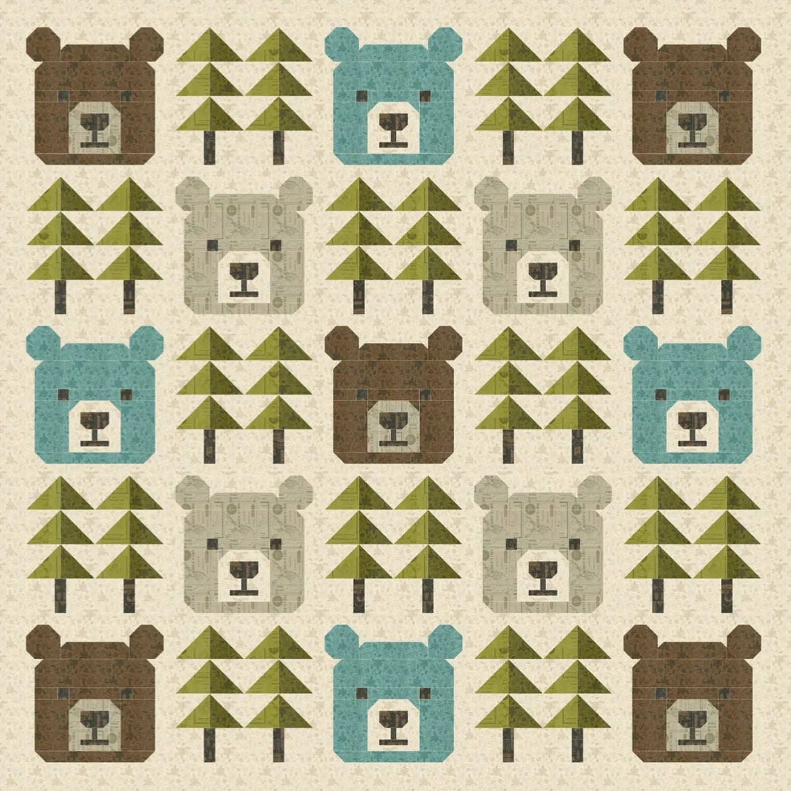 Big Bear Forest Quilt Pattern