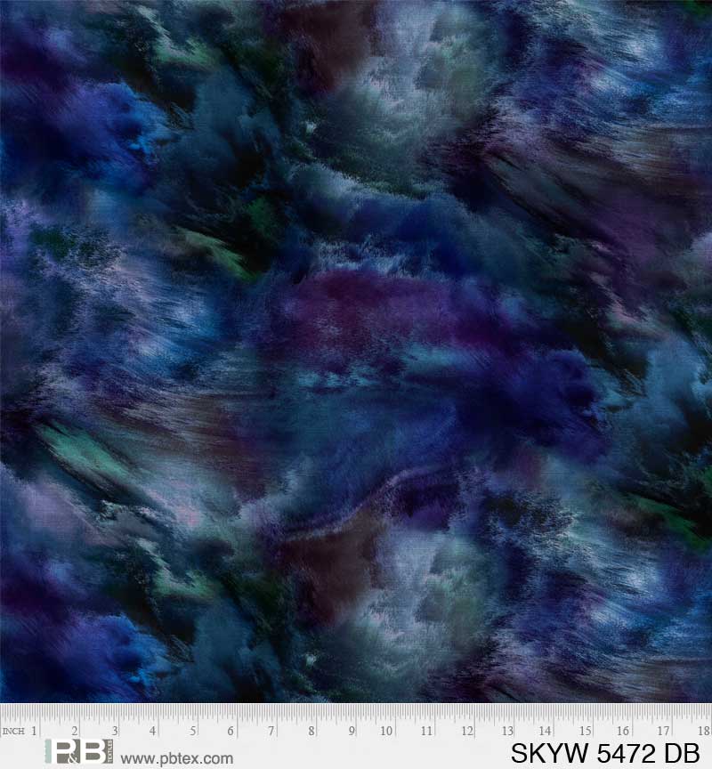 Sky Dark Blue 108" Wide Quilt Backing Fabric Product Photo