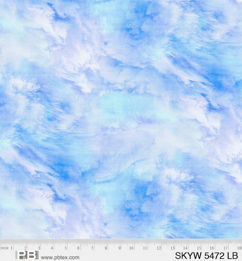 Sky Blue 108" Wide Quilt Backing Fabric Product Photo