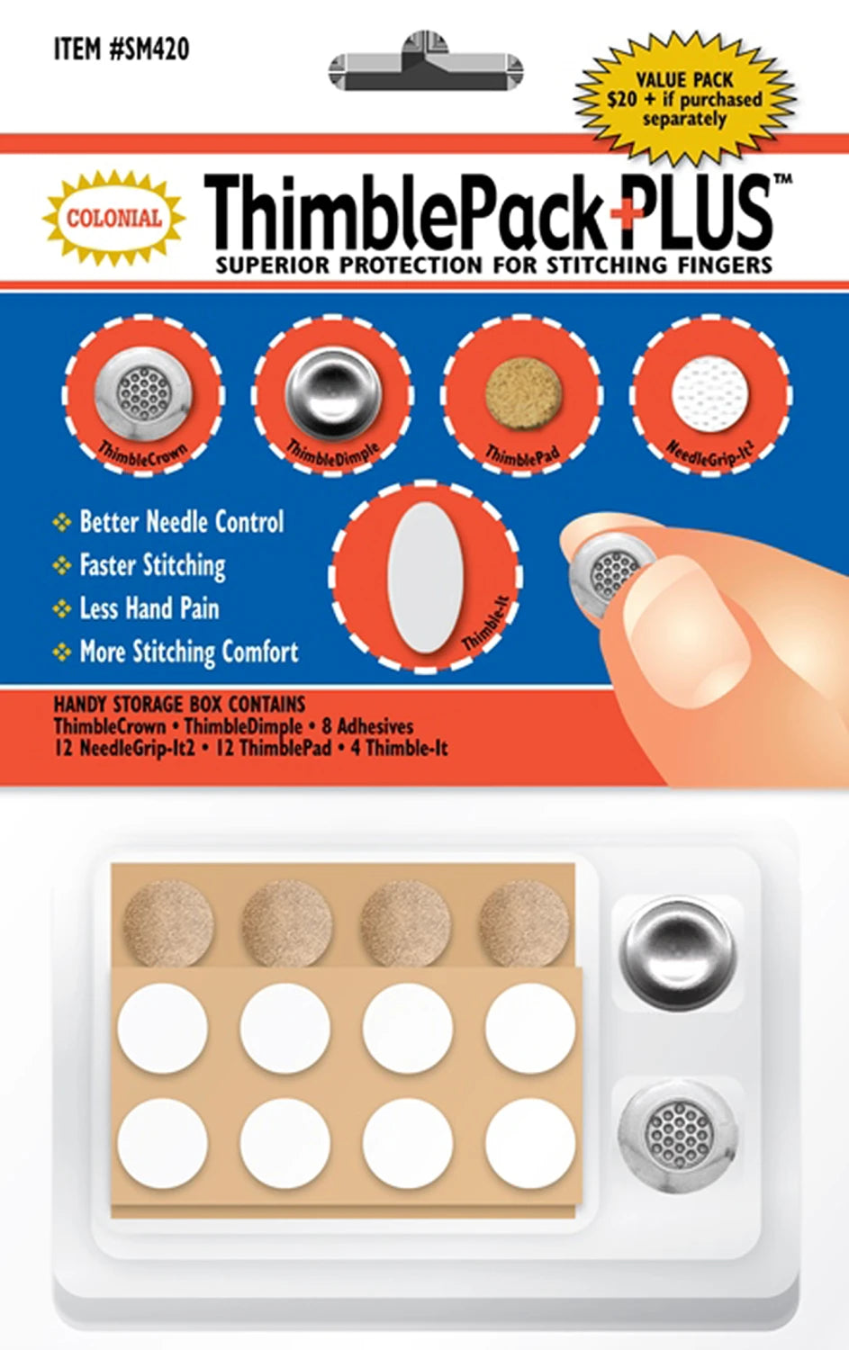 ThimblePack PLUS sewing thimble set accessories