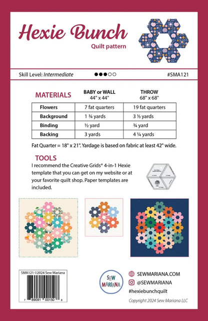 Hexie Bunch Quilt Pattern