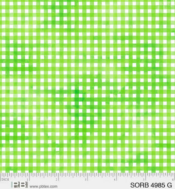 Sorbet Green Plaid Fabric Yardage