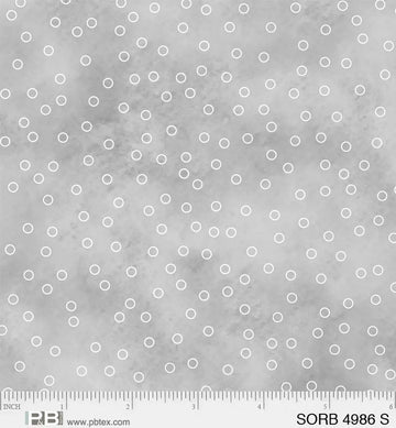 Sorbet Silver Tossed Dots Fabric Yardage