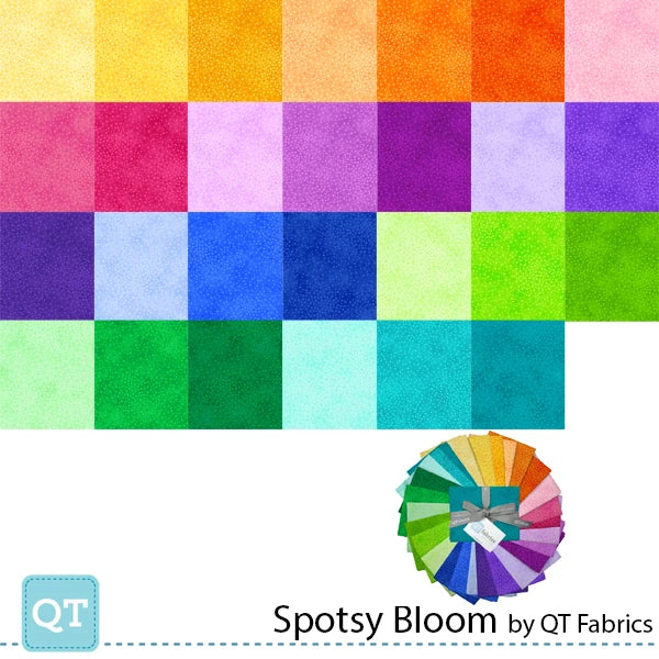 Spotsy Bloom fat quarter bundle bright quilting cotton collection
