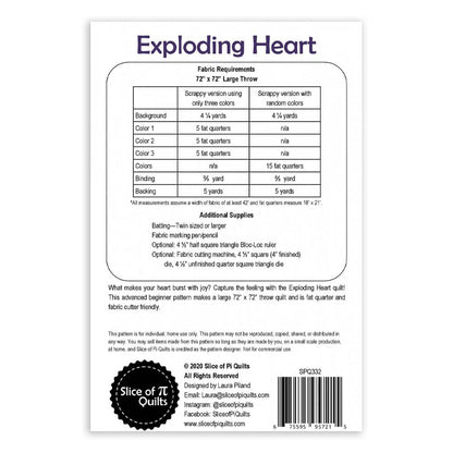 Exploding Heart Quilt Pattern