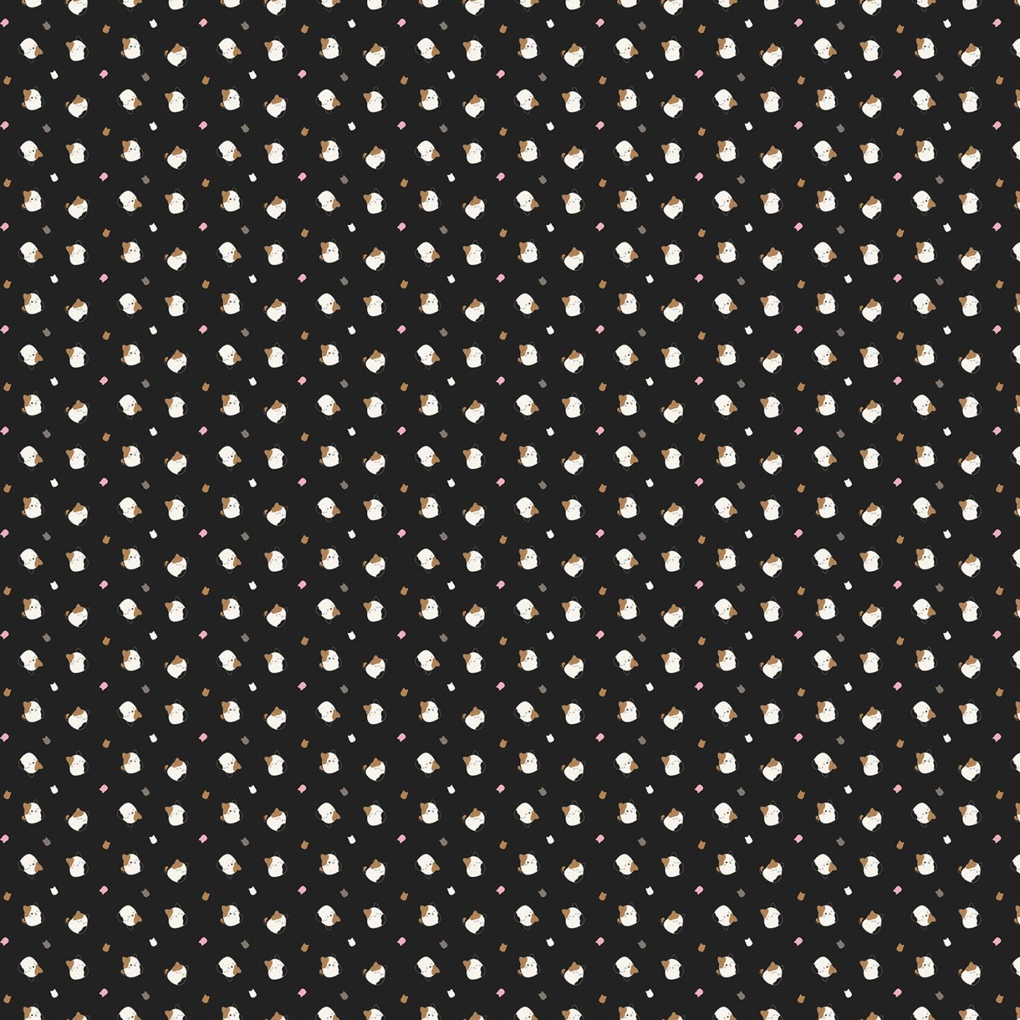 Squishmallows Cat Toss Black Fabric Yardage