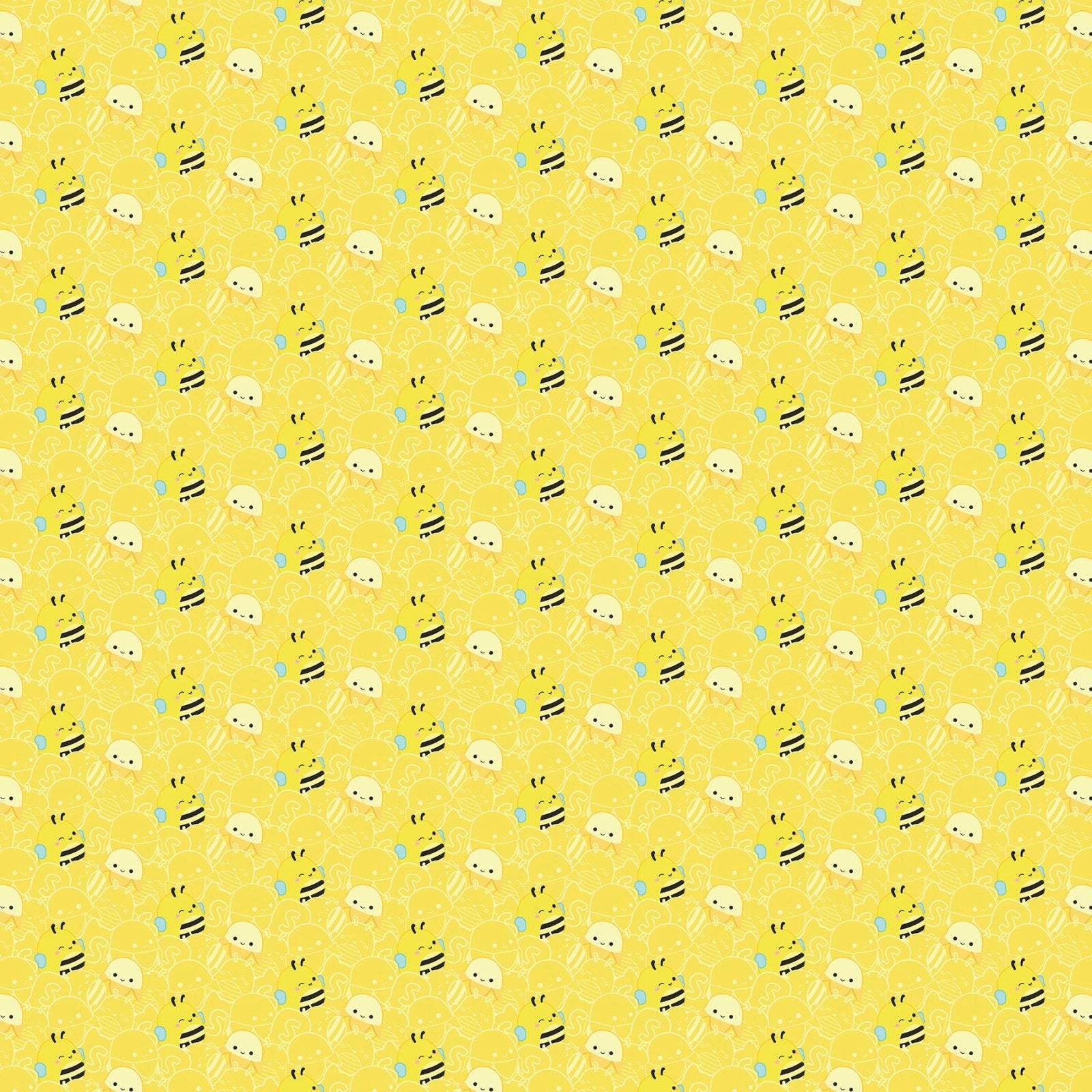 Squishmallows Bee Yellow Fabric Yardage