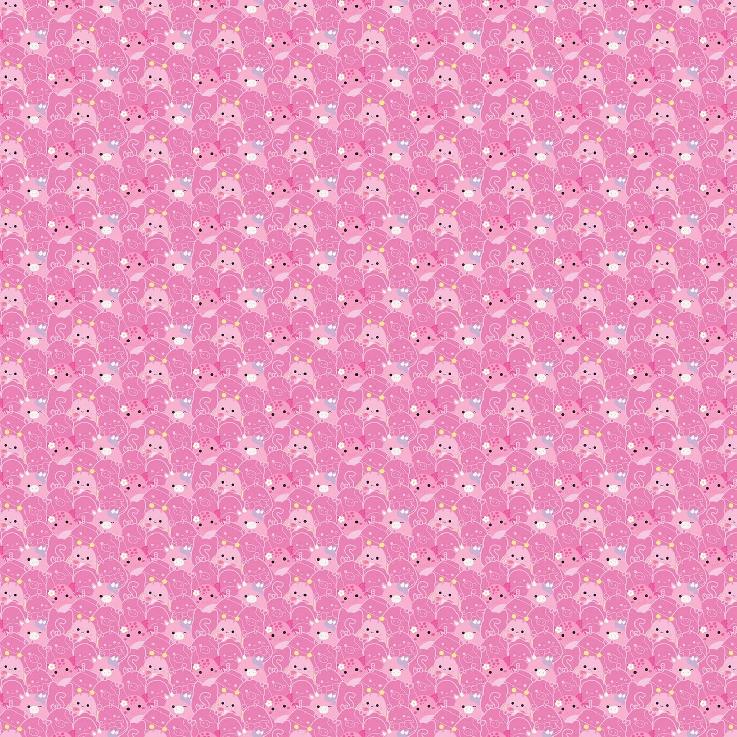 Squishmallows Packed Pink Fabric Yardage