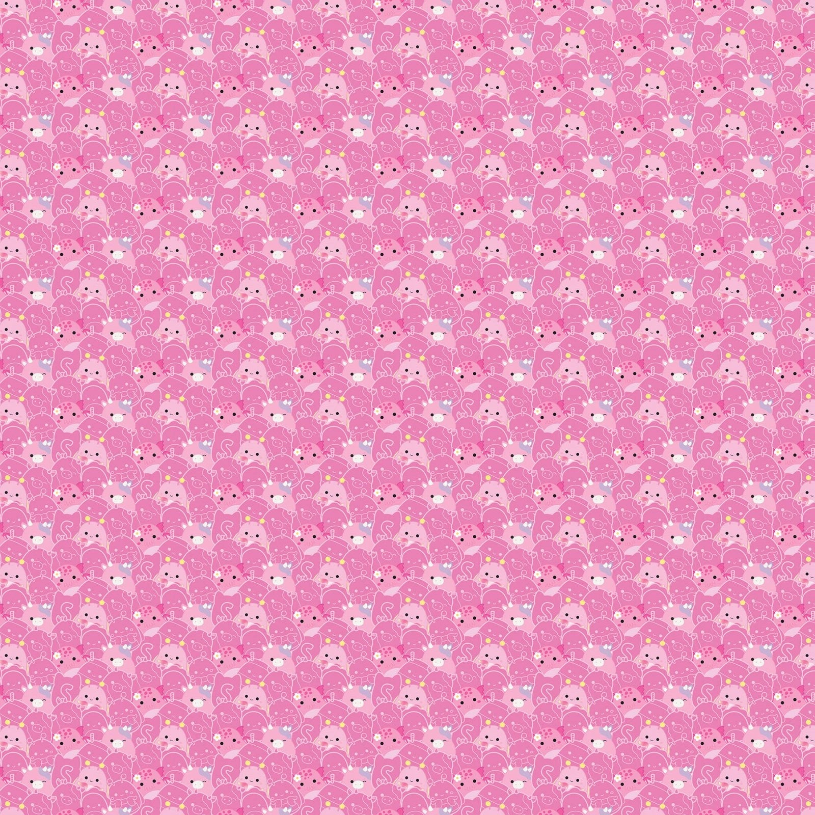 Squishmallows Packed Pink Fabric Yardage
