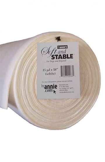 Soft and Stable White 100% Polyester Foam Stabilizer 58in Wide - foam stabilizer for bags and quilting projects