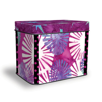Villa Rosa Bedazzled pattern storage tin for quilting patterns