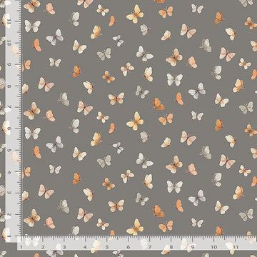 Count On Me Pewter Flutter Fabric Yardage - quilt fabric for sewing and quilting projects