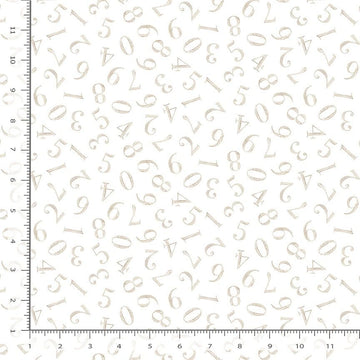 Count On Me Dove Numbers Fabric Yardage
