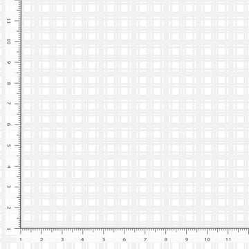 Monochrome White Holiday Plaid Fabric Yardage - quilt fabric for sewing and quilting projects