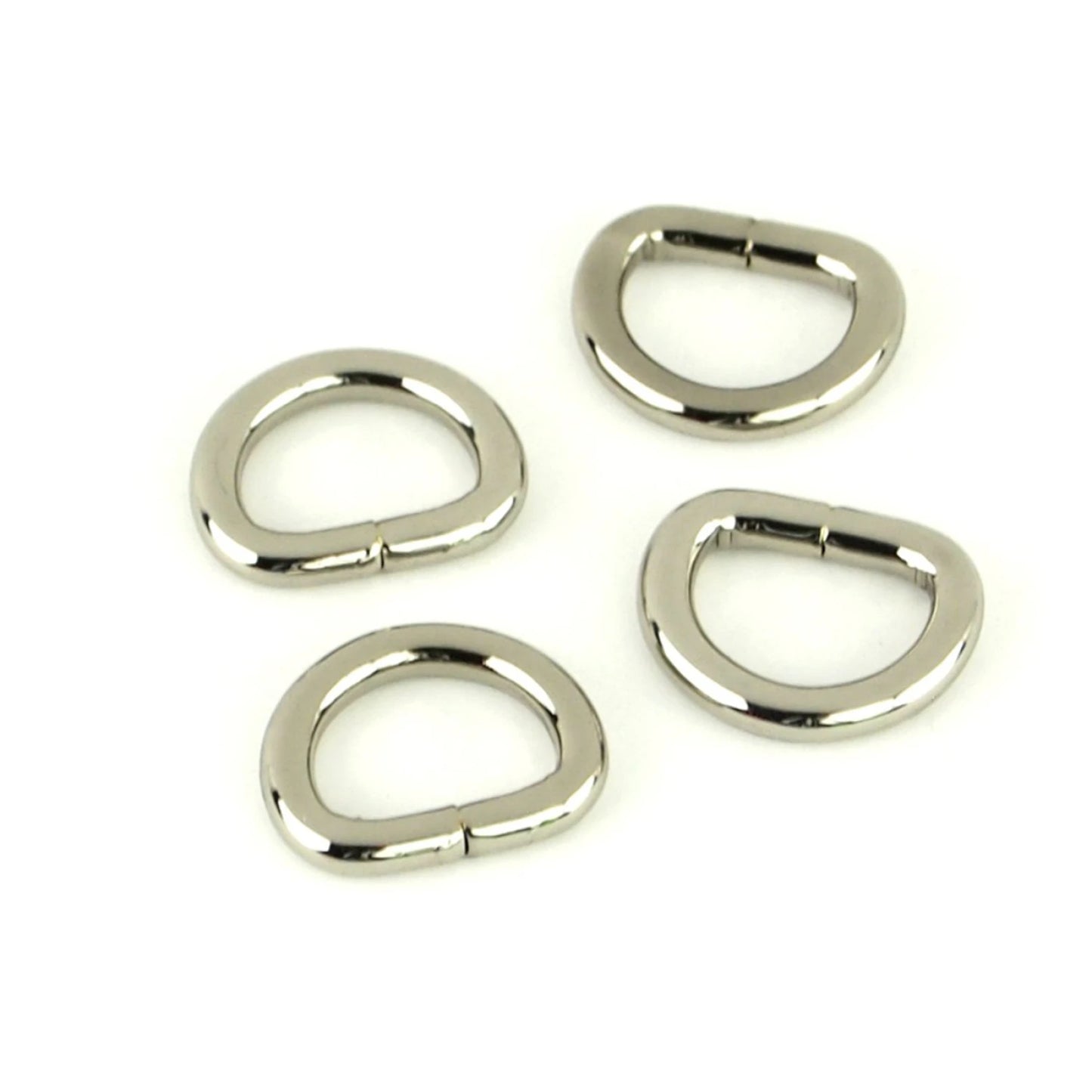 Four D-Rings 1/2" Nickel