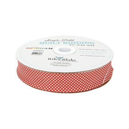 Micro Gingham Jazzberry 2.5"  Bias Quilt Binding - image 1 - quilt bias binding for finishing quilts
