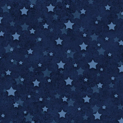 Star Spangled Blue 108" Wide Quilt Backing Fabric