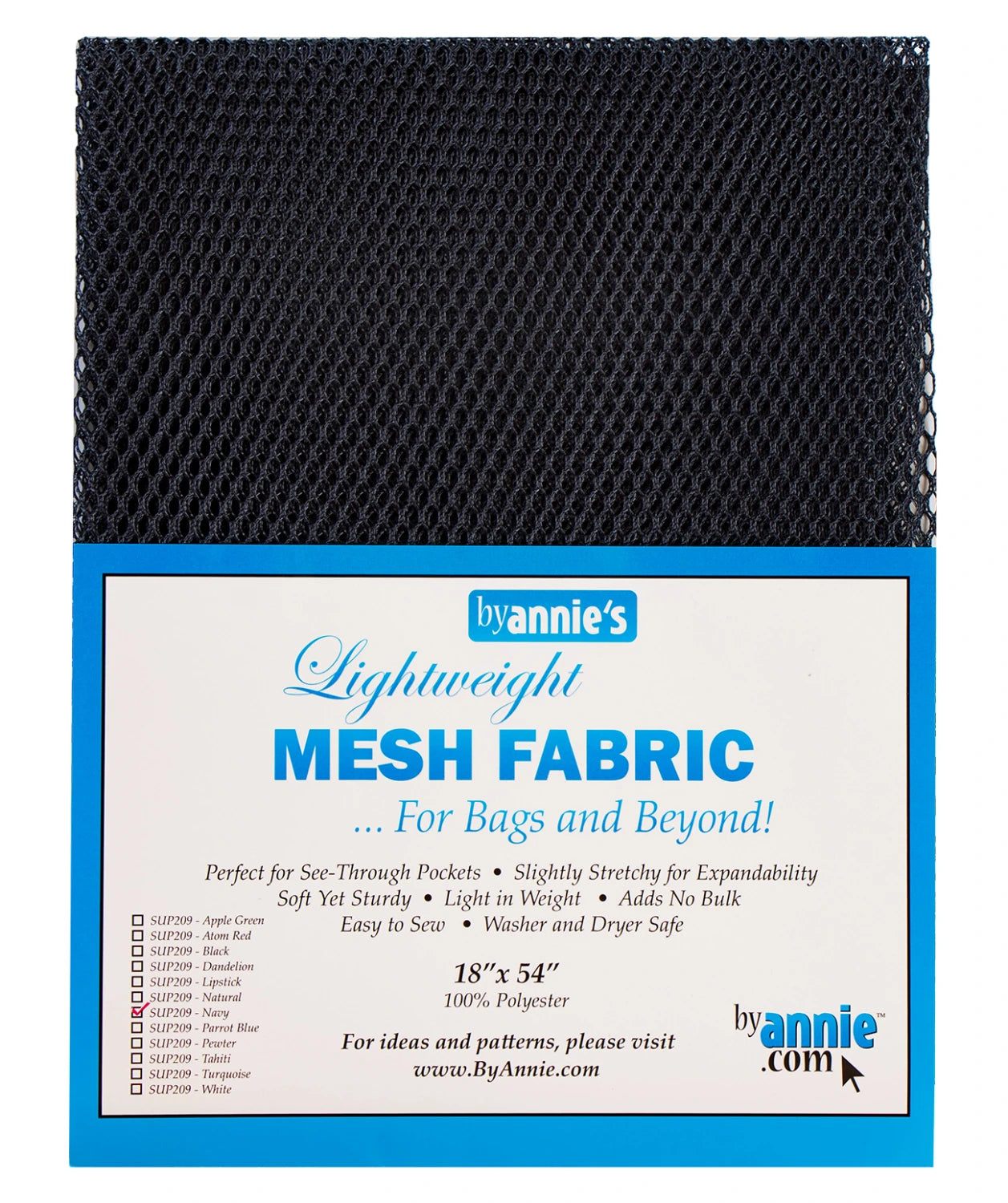 Mesh Lite Weight Navy 18in x 54in