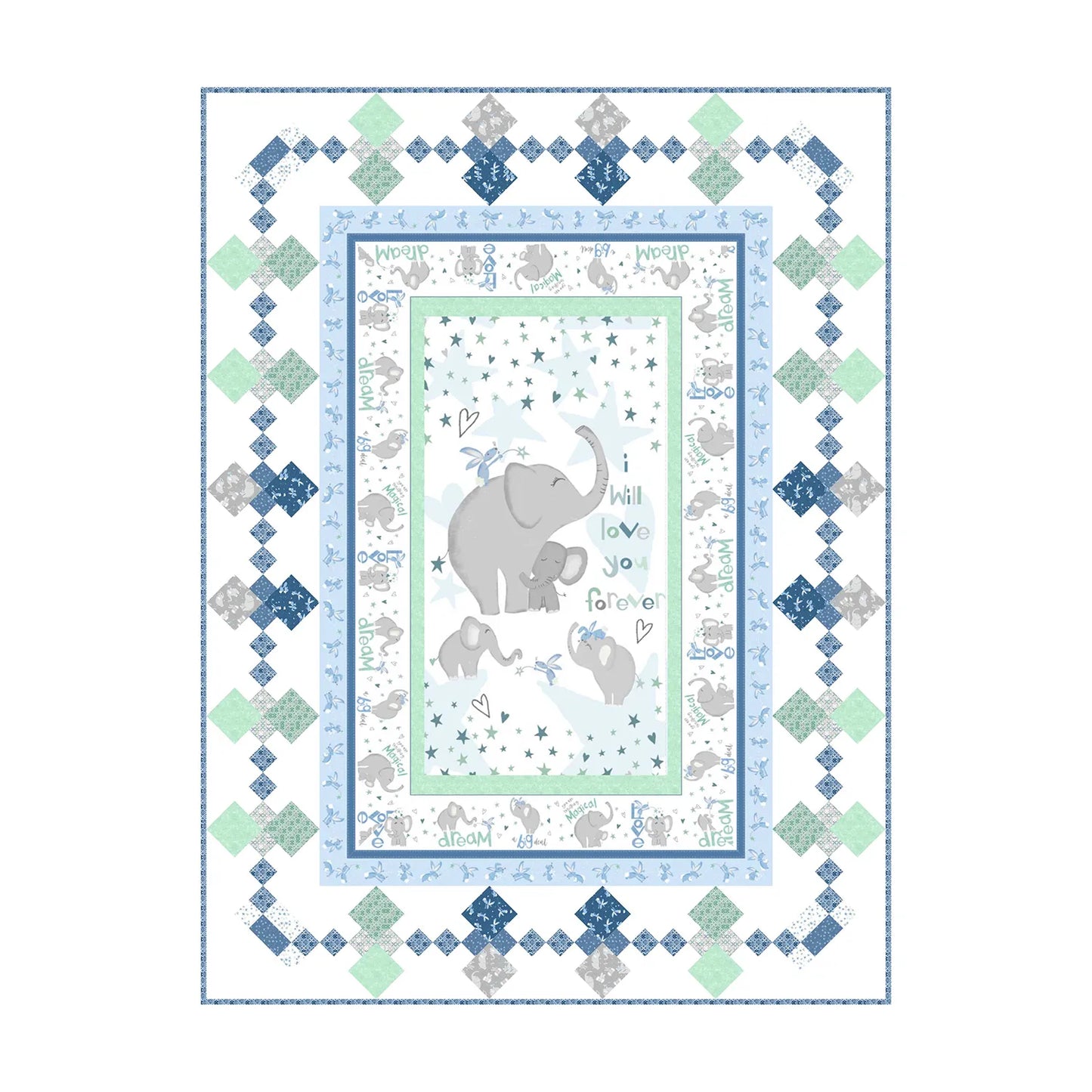 Safari Lullaby Baby Quilt Kit