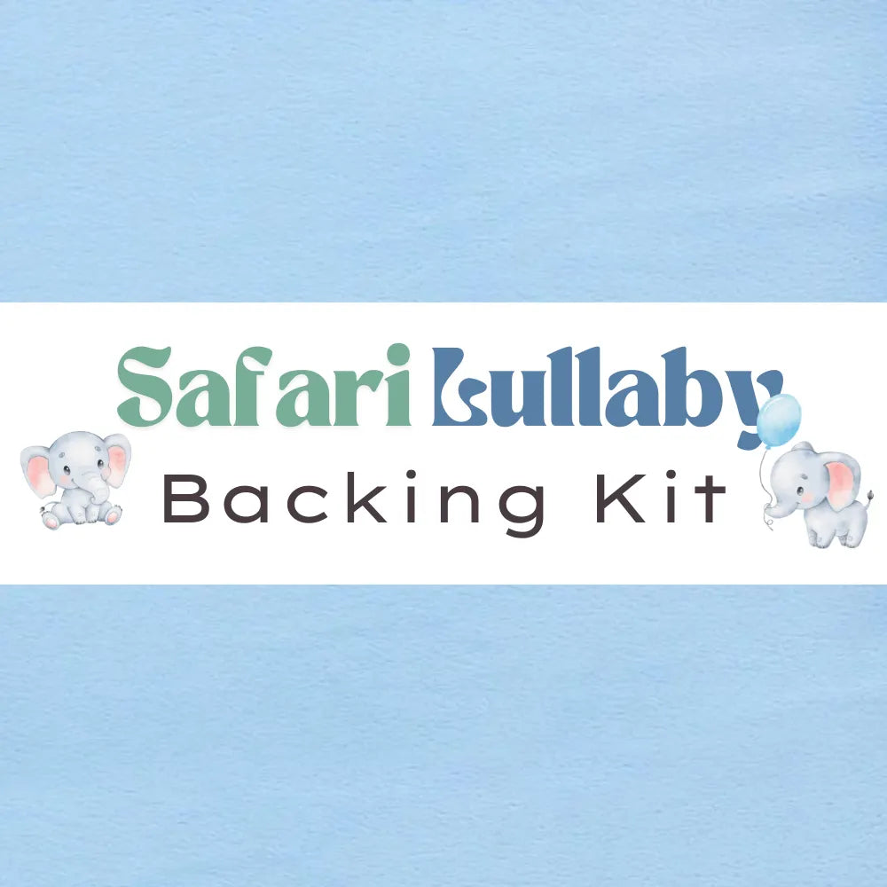 Safari Lullaby Backing Kit Cuddle Baby Blue