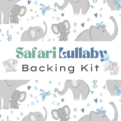 Safari Lullaby Backing Kit White Elephant