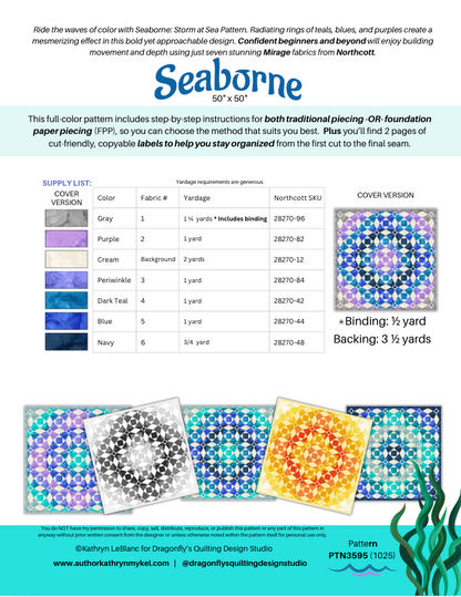 Seaborne Quilt Pattern - image 2 - quilting pattern with step-by-step instructions