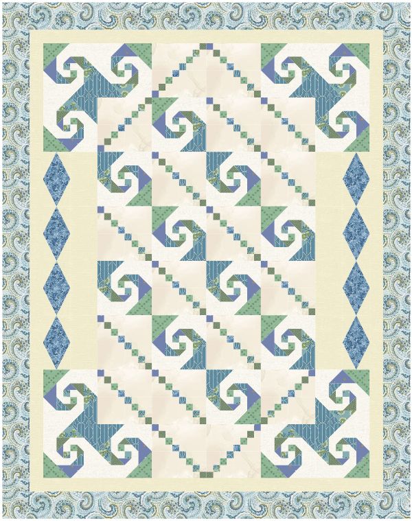 Mystery Five-0 Surfs Up Seaside Sanctuary mystery quilt kit fabric bundle