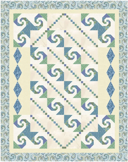 Mystery Five-0 Surfs Up Seaside Sanctuary mystery quilt kit fabric bundle