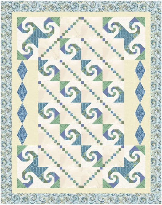 Mystery Five-0 Surfs Up Seaside Sanctuary mystery quilt kit fabric bundle