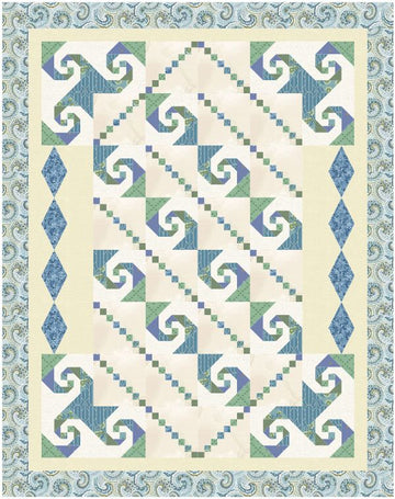 Mystery Five-0 Surfs Up Seaside Sanctuary mystery quilt kit fabric bundle
