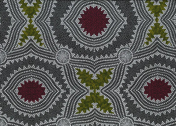 Seeds and Bush Ash Spinifex Fabric Yardage