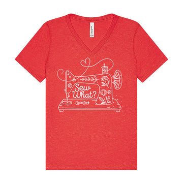 Sew What? V-Neck Red T-Shirt