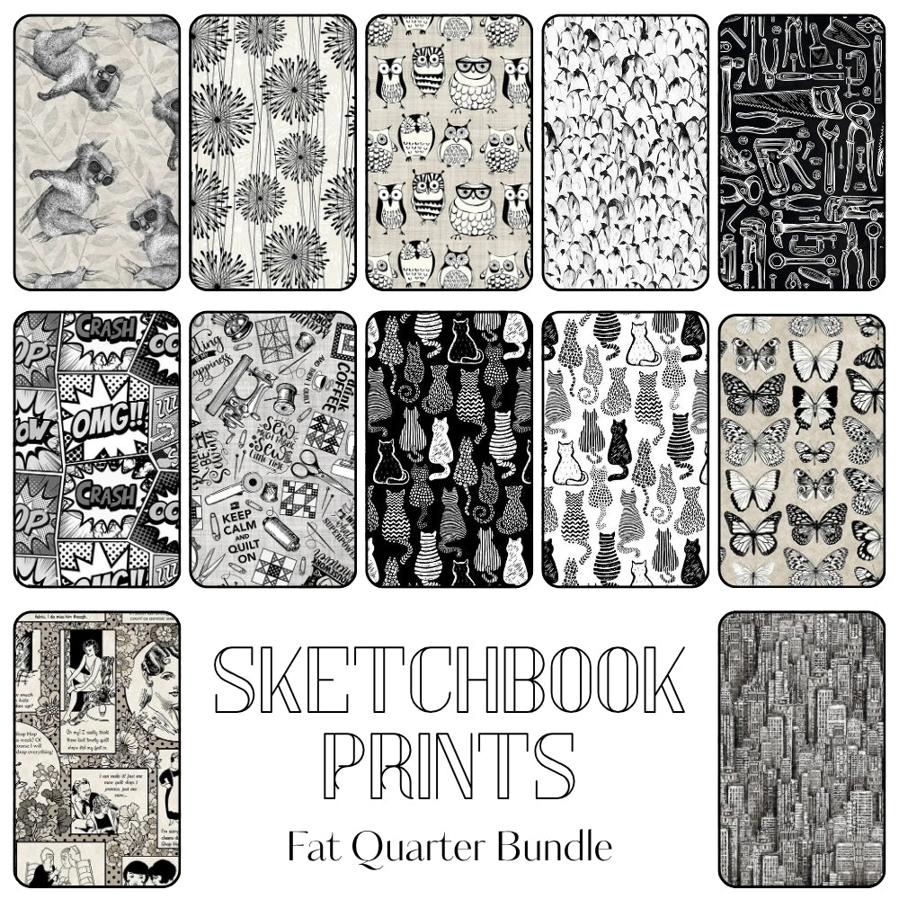 Sketchbook Prints Fat Quarter Bundle