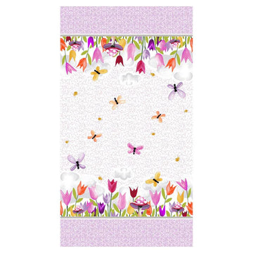 Sloane the Snail Border Print Fabric Yardage - quilt fabric for sewing and quilting projects