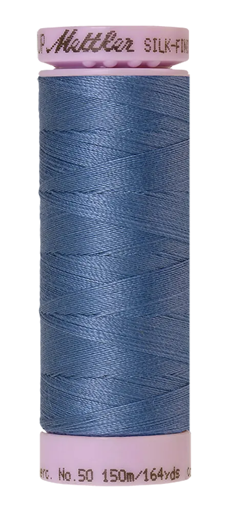 Mettler Cotton Silk Finish 50wt 150m Smoky Blue