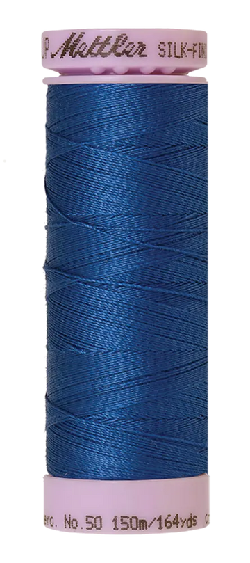 Mettler Cotton Silk Finish 50wt 150m Snorkel Blue