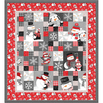 Snow Friends Flannel Throw Quilt Kit