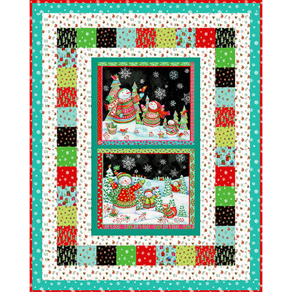 Snowman Party Quilt Kit - image 2 - complete quilt kit with fabric and instructions