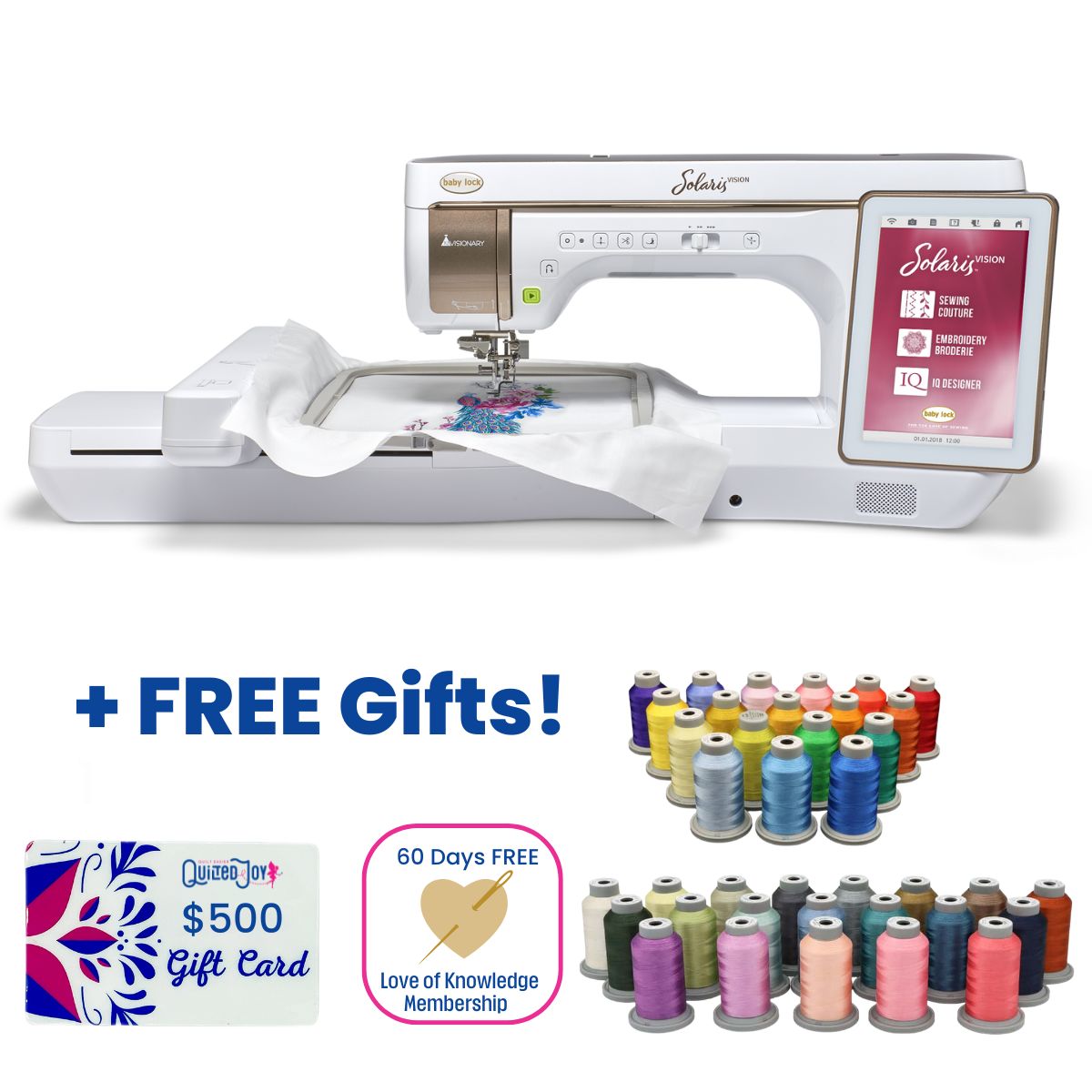 Baby Lock Solaris Vision Sewing & Embroidery Machine- Open Box